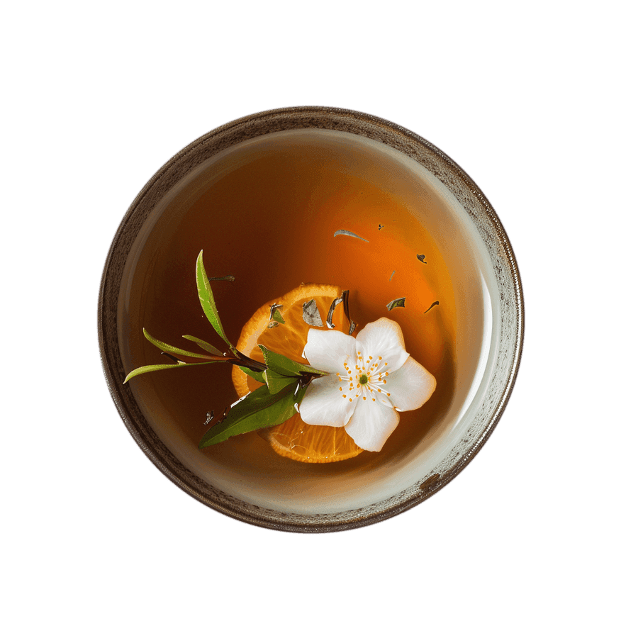 Tea cup of Sweet Tangerine Positive Energy