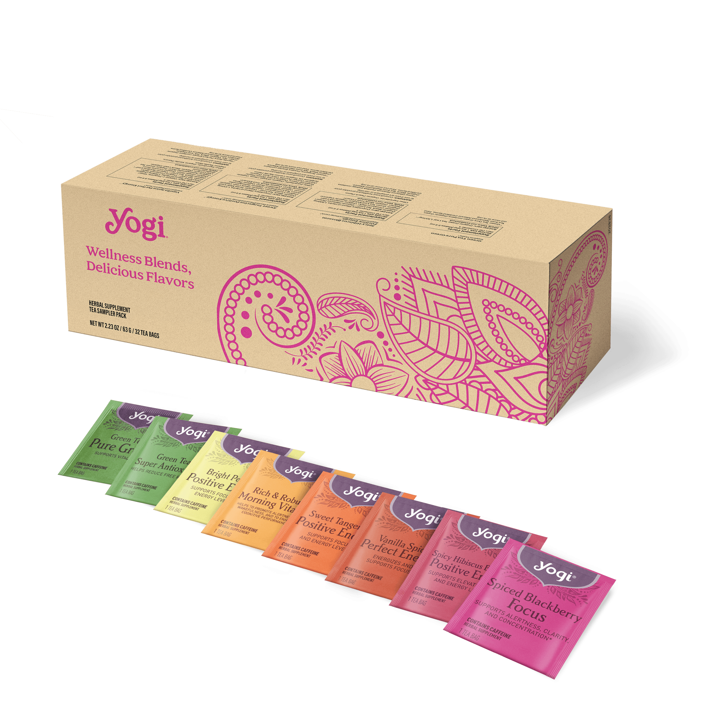 Tea cup of Yogi Energy Sampler Box