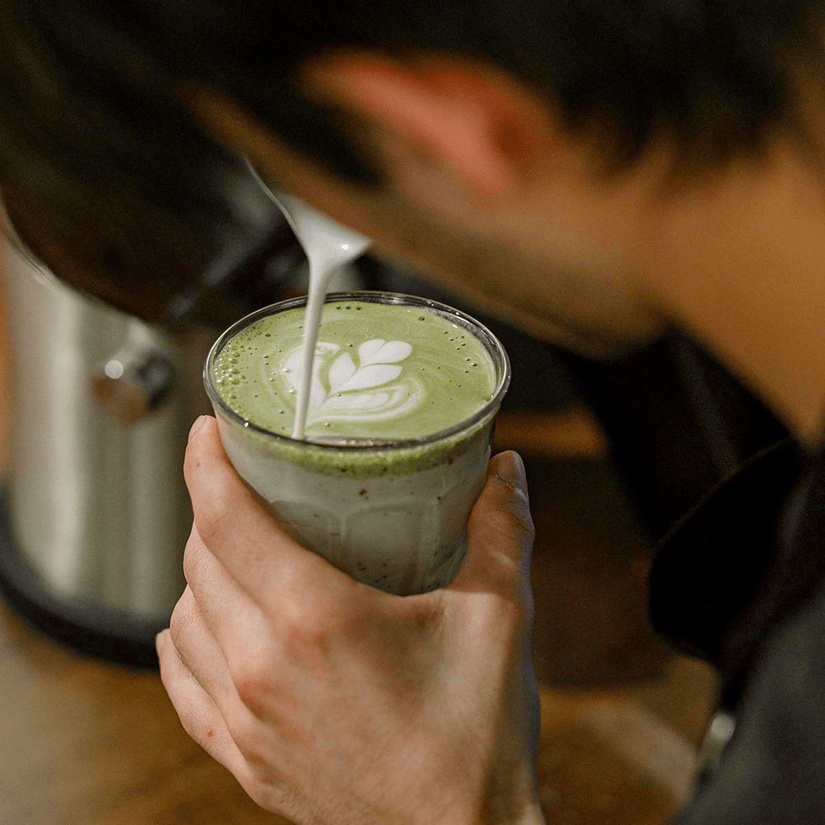 matcha latte person